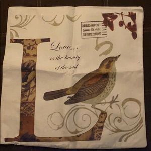 4 Burlap pillow case that spell LOVE get all four.